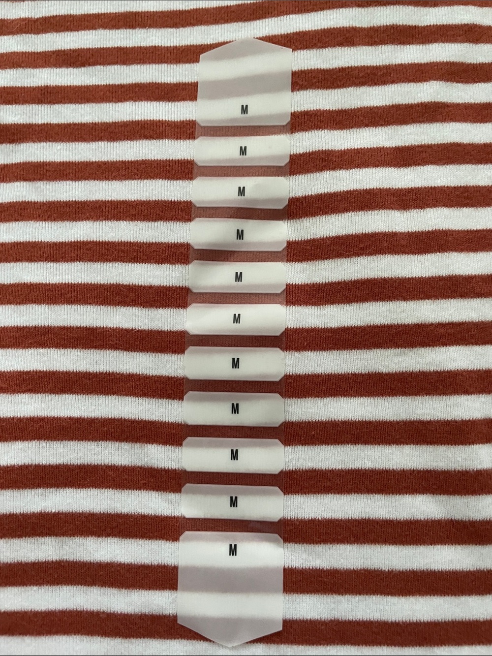 NWT Duluth trading co. Striped Rust/light brown and White short Sleeve Tee - Picture 3 of 7